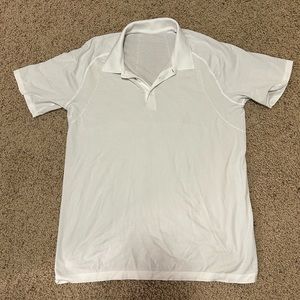 LuluLemon White Polo Golf Shirt, Men’s L